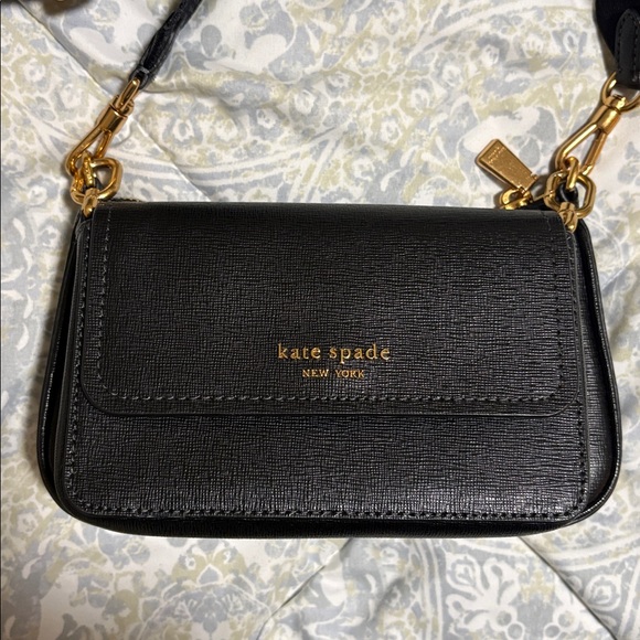 Kate Spade Black Morgan Double Up Crossbody - Like New - Excellent Travel Bag - Picture 6 of 16